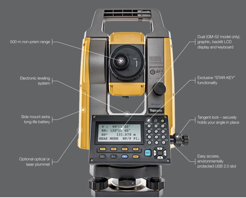 Topcon GM-50 Total Station With Graphic LCD 0.9s Regardless Of Object Gm55 For Sale