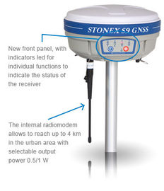 Stonex S9II RTK GNSS GPS 220 canaux avec la version Mainboard de Trimble